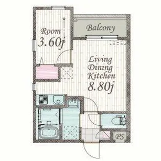 Cherim中村公園Onyx【2階】の間取り