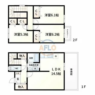 グランパルク A【1階】の間取り