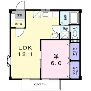 ムーンパディ2【2階】の間取り