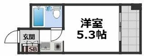 朝日プラザ天王寺パサージュ【4階】の間取り