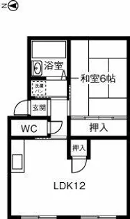 グリーンコーポB棟101・202号室【1階】の間取り