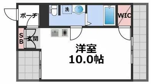 鶴橋末広ビル【4階】の間取り