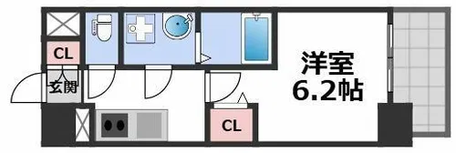 エスリード大阪イーストエッジ【4階】の間取り