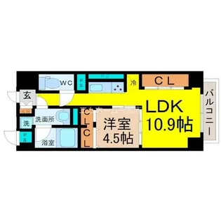 プレミアムコート新栄【3階】の間取り
