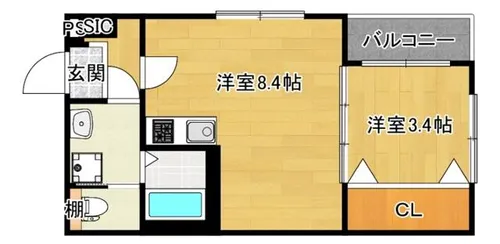 トワイライト上新庄【1階】の間取り