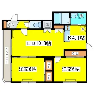 グランメールcalm【2階】の間取り