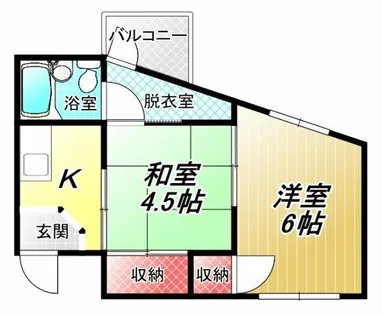 川本ビル【202号室】の間取り