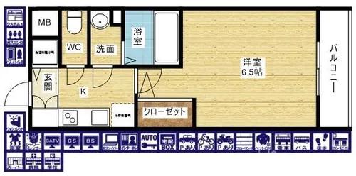 エスリード新北野アーデル【3階】の間取り