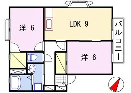 サンビレッジ阿成【1階】の間取り
