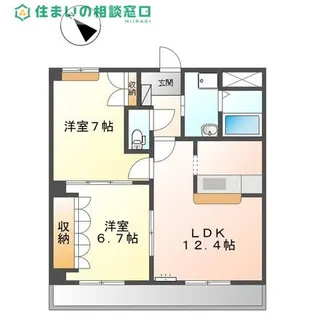 愛知県岡崎市大和町字川原【マンション】の間取り