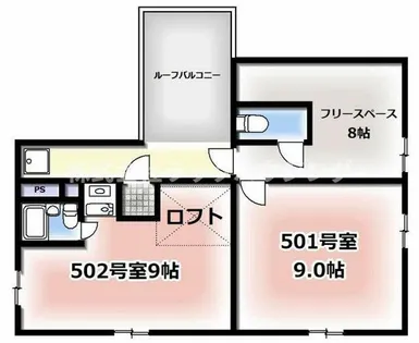 大阪府寝屋川市石津元町【マンション】の間取り