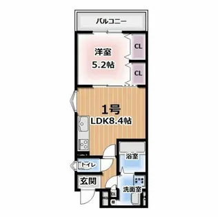 クリエオーレ明和【1階】の間取り