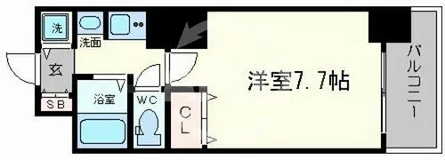 アーバンフラッツ難波東【3階】の間取り