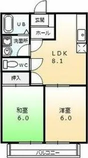 ドエルマルシェA【2階】の間取り