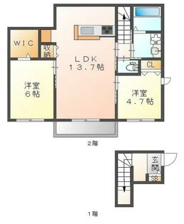 maison moi【201号室】の間取り