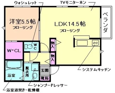 レクサス豊中【1階】の間取り