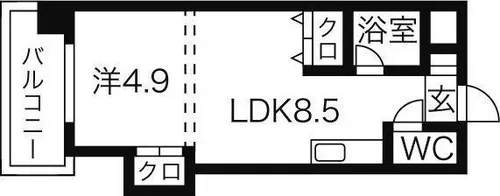 コメンスNO.1【5階】の間取り