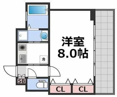 ドゥーエ谷町【12階】の間取り