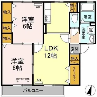メープル上野【202号室】の間取り