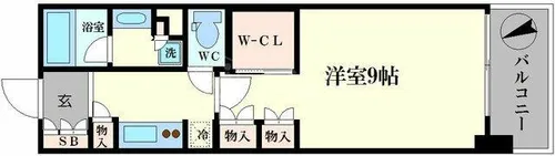 パークアクシス本町【13階】の間取り