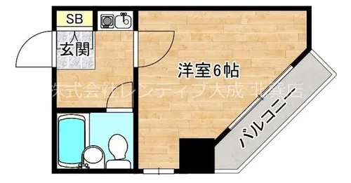 ヴェルテ北巽【3階】の間取り