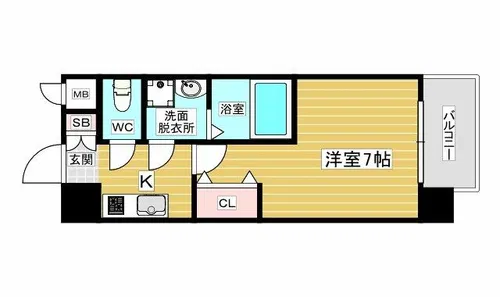 レジュールアッシュ塚本レジデンス【9階】の間取り