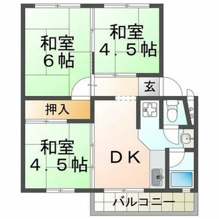 東垂水【3階】の間取り