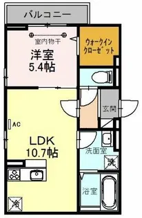 ベルプラージュ魚住【3階】の間取り