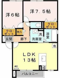 レセンテ寿【1階】の間取り