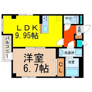 グランレーヴ千代田【4階】の間取り