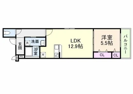 リベルト・ボヌールⅢ番館【202号室】の間取り
