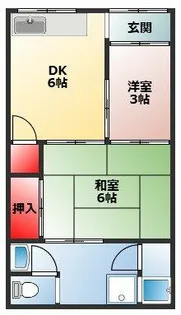 大阪府堺市西区神野町1丁【テラスハウス】の間取り