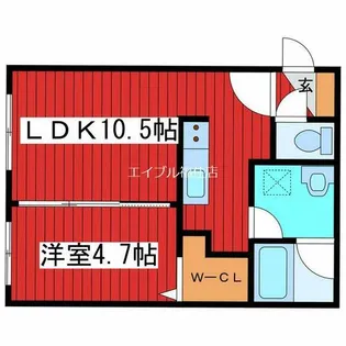 Aster月寒西Ⅱ【3階】の間取り