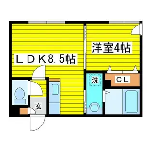 クレアメゾン環状通東【3階】の間取り