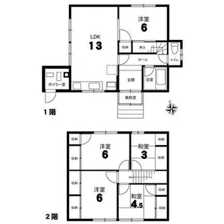 北海道石狩郡当別町西町【一戸建】の間取り