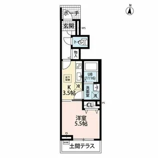 リヴェール【1階】の間取り