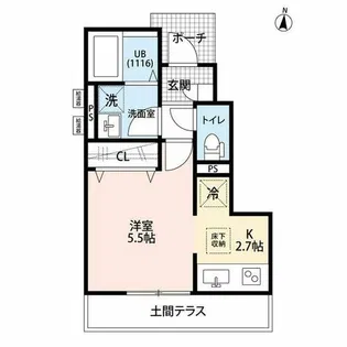 リヴェール【1階】の間取り