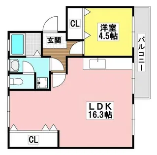 粟生第2住宅9号棟【5階】の間取り