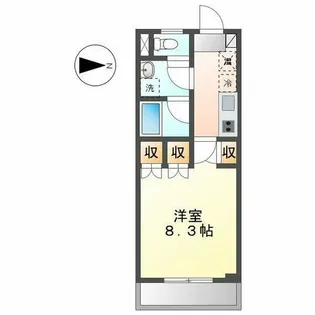 カーサ北山【3階】の間取り