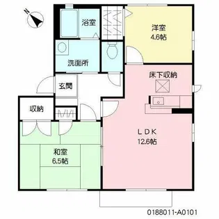 カサベルデ秋桜 A棟【1階】の間取り