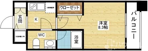 プラウドフラット新大阪【6階】の間取り