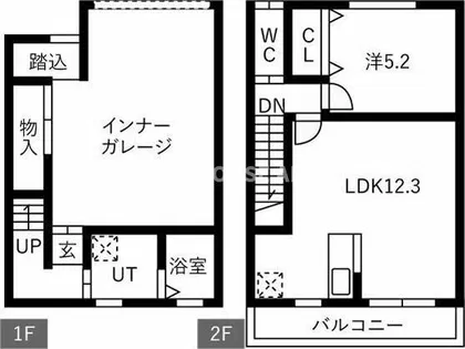 CocoNext2【2-2号室】の間取り