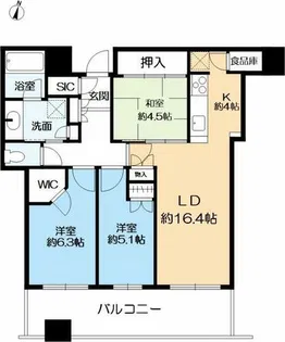 御影タワーレジデンス【42階】の間取り