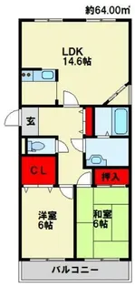 フルール三ヶ森 A棟【2階】の間取り