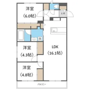 Aster宮の森【2階】の間取り