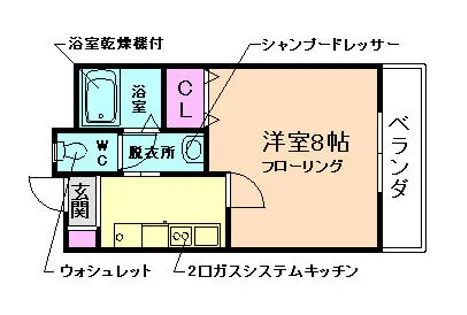 ハッピーハウス川西【501号室】の間取り
