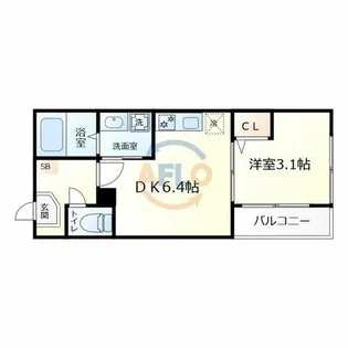 ベル ルミエール中川【2階】の間取り