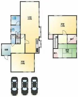 大阪府羽曳野市高鷲4丁目【一戸建】の間取り