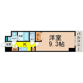 プリフェラブル栄【9階】の間取り