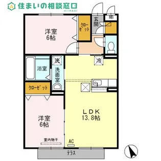 愛知県高浜市芳川町3丁目【アパート】の間取り